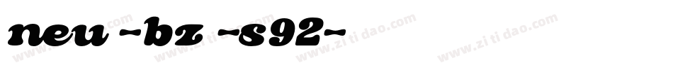 neu -bz -s92字体转换